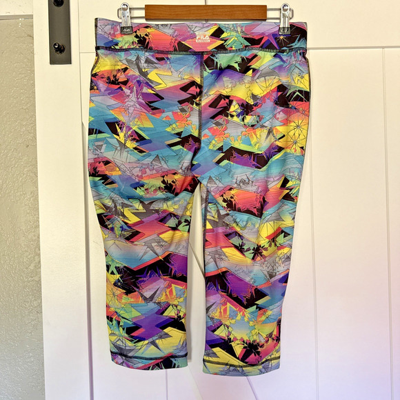 Fila Sport Running Capri Pants Womens Size M 30x17 Colorful Abstract - Picture 4 of 4